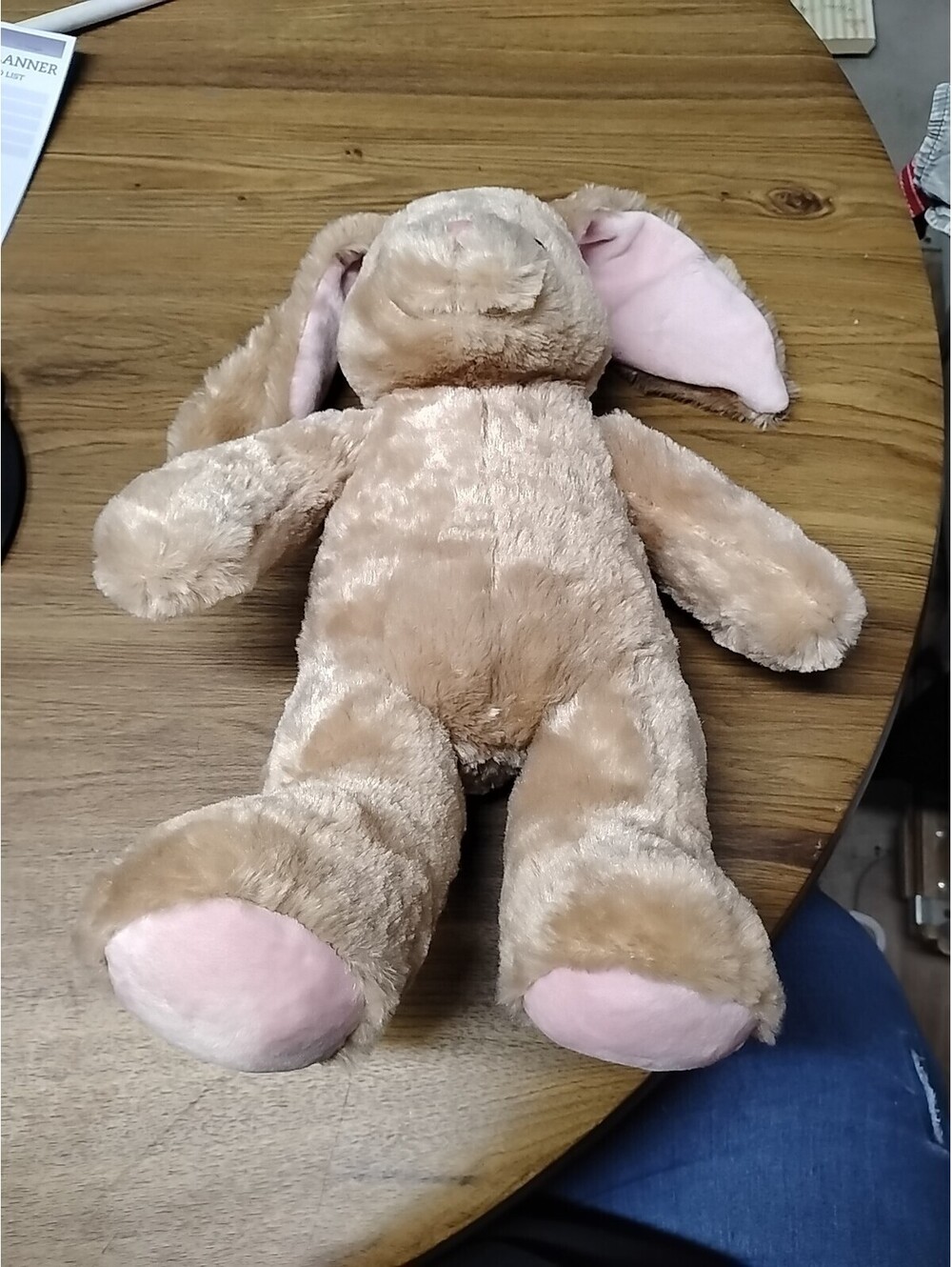 Build A Bear Workshop Bunny Rabbit Plush 16" Pawlette Toy Tan Pink BAB